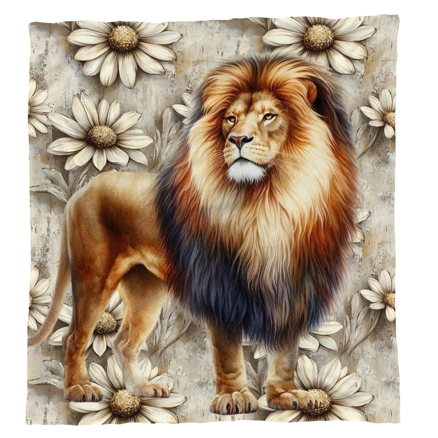 Lion Light Weight Fleece Blanket by Mark van Vuuren