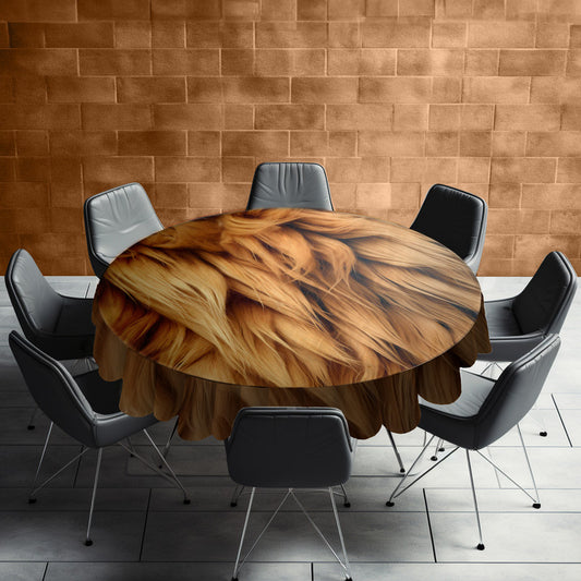 Lions Fur Round Tablecloth