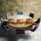 Three Male Lions Round Tablecloth