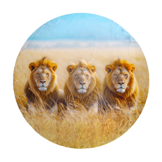 Lions Mane Round Tablecloth
