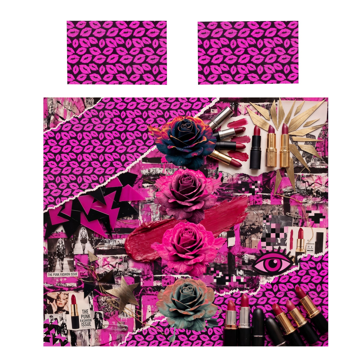 Lipstick & Roses Duvet Cover Set