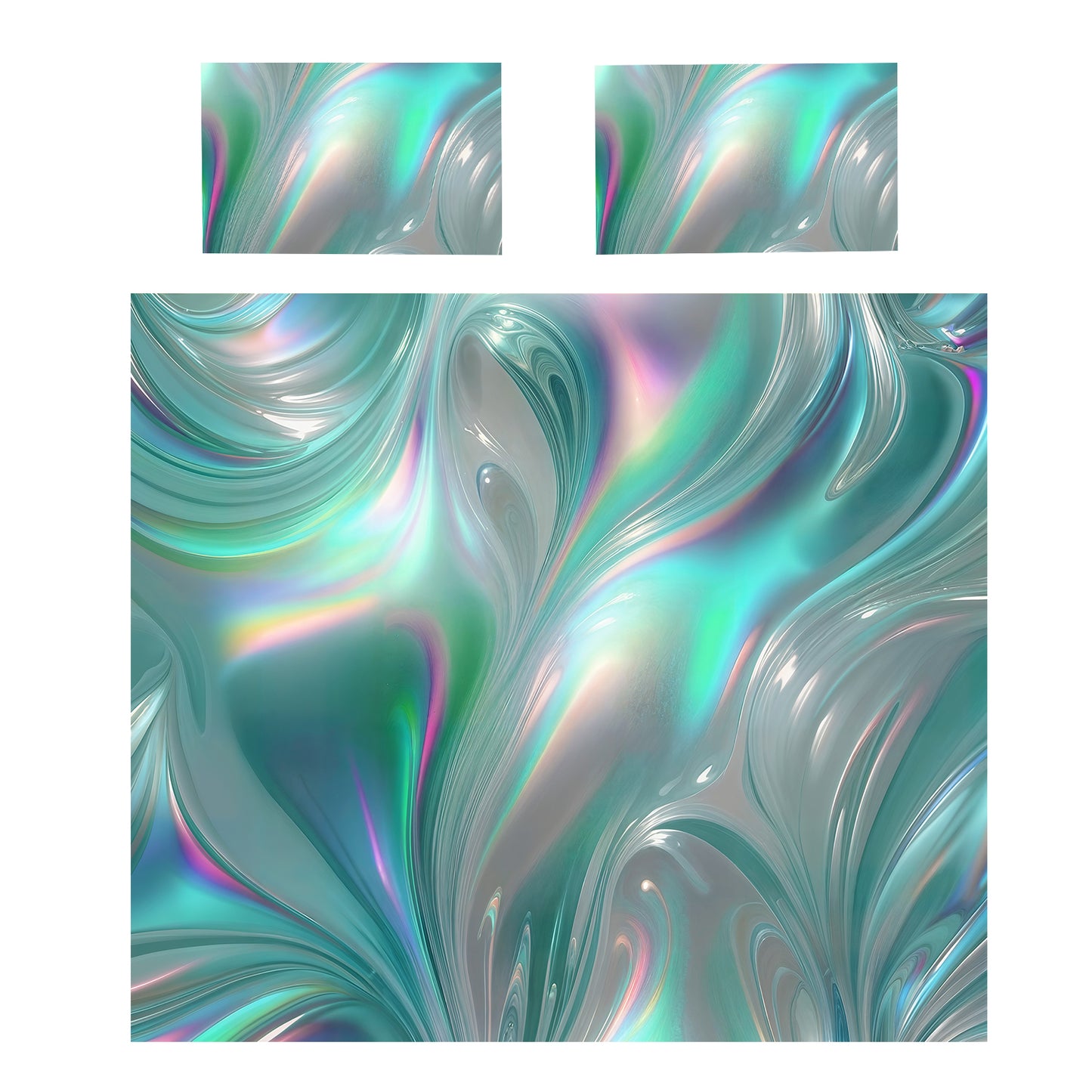 Liquid Chrome Duvet Cover Set