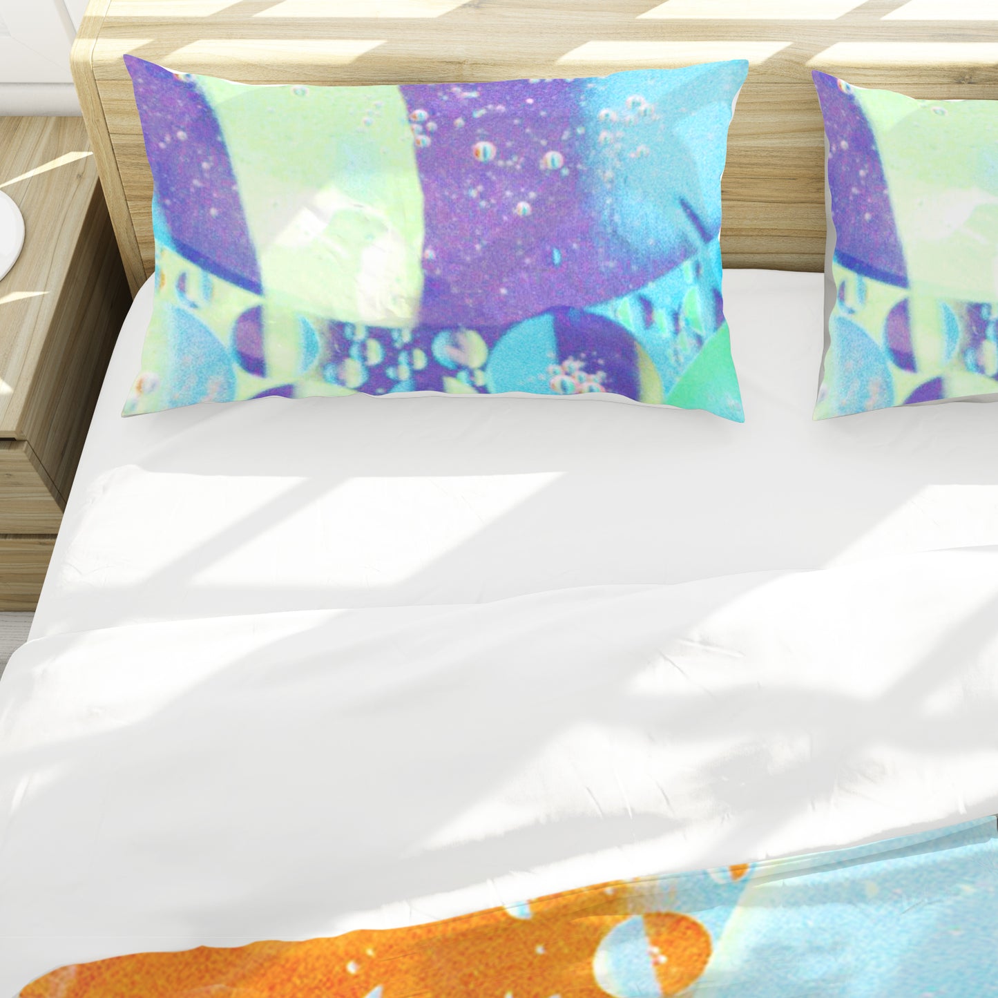 Liquid  Oil Colored Whispers Duvet Cover Set