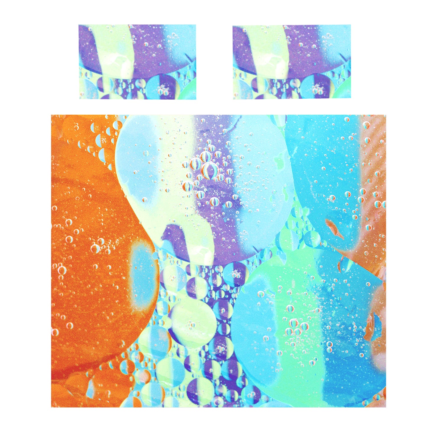 Liquid  Oil Colored Whispers Duvet Cover Set