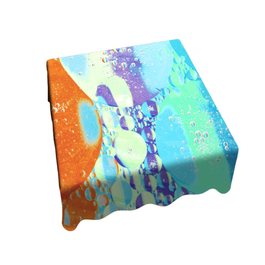 Liquid  Oil Colored Whispers Square Tablecloth