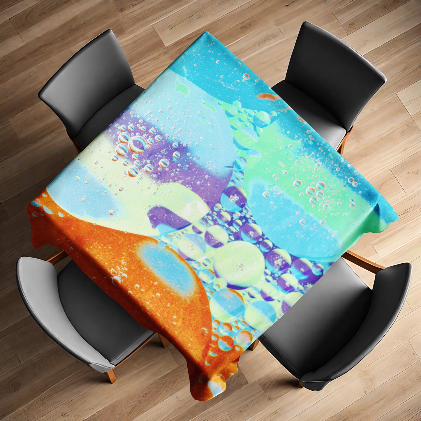 Liquid  Oil Colored Whispers Square Tablecloth