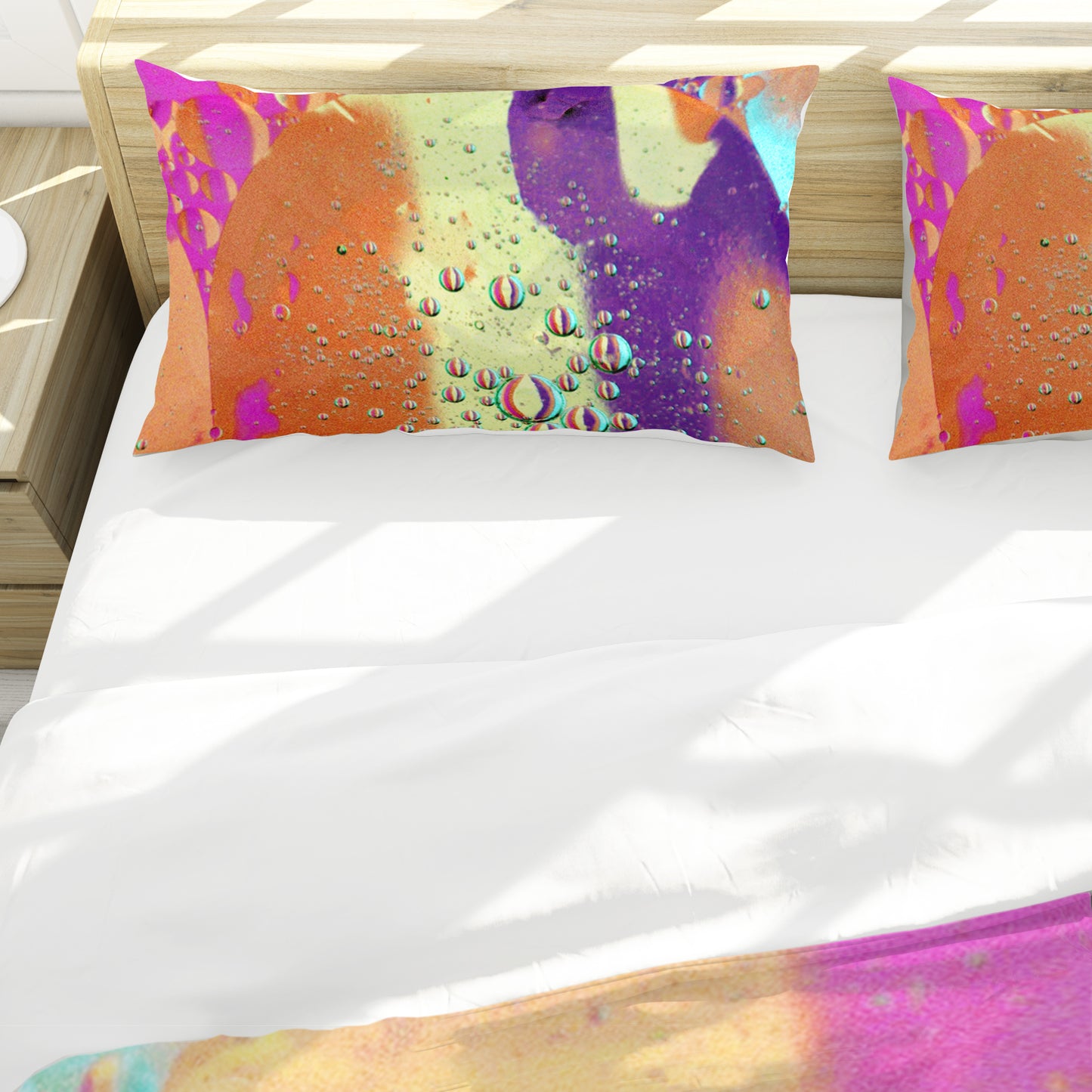 Liquid  Oil Mixed Color Whispers Duvet Cover Set