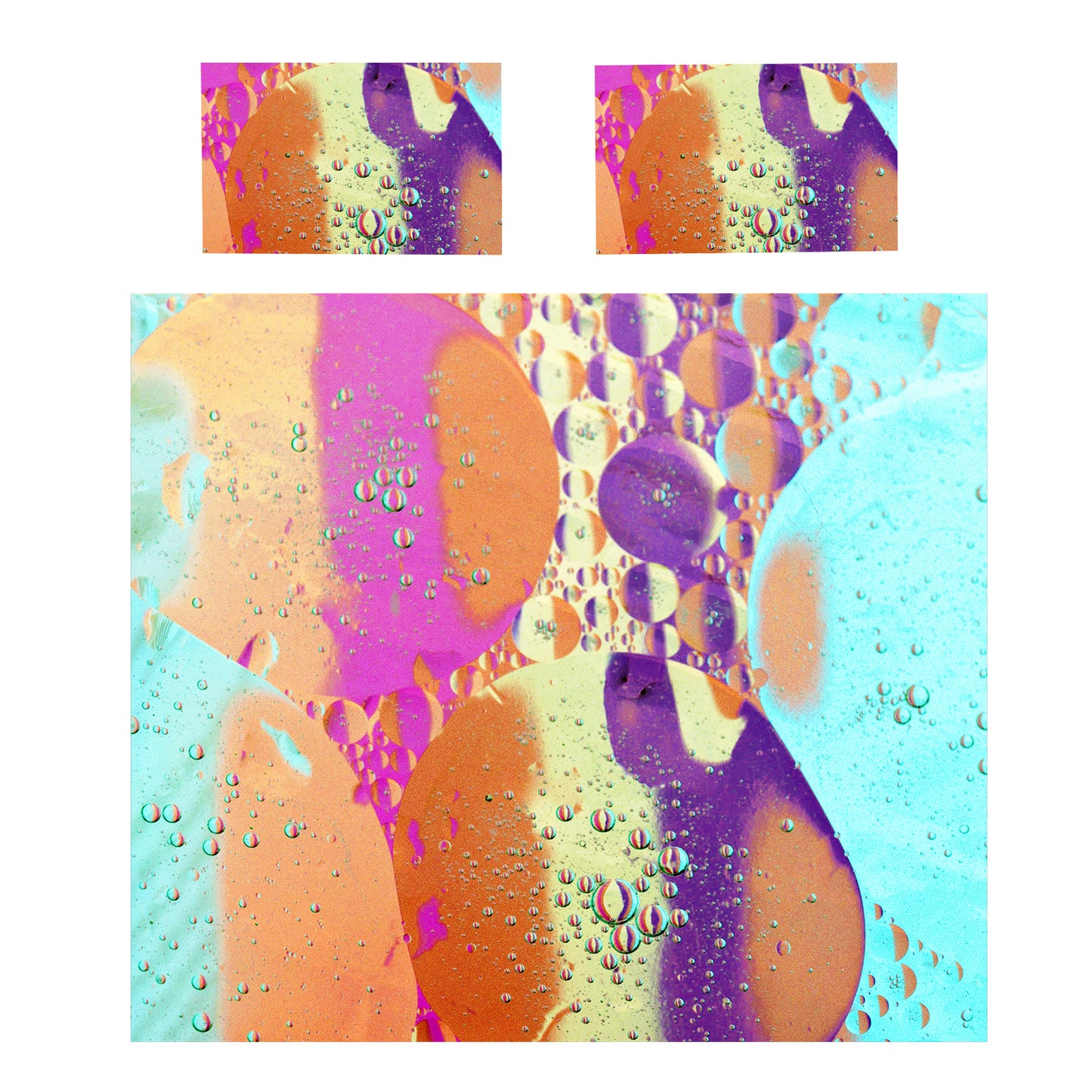 Liquid  Oil Mixed Color Whispers Duvet Cover Set