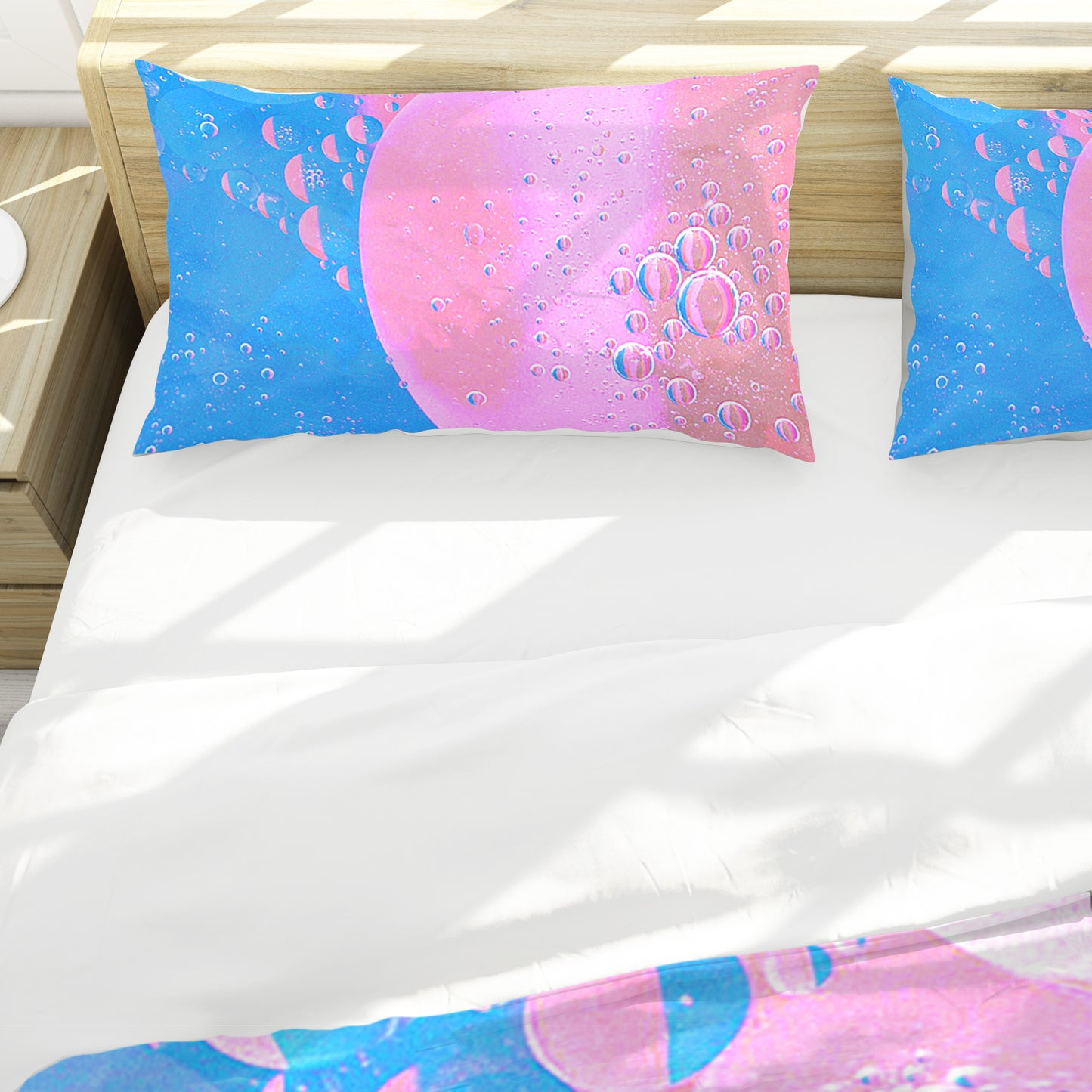 Liquid  Oil Mixed Color Whispers Duvet Cover Set