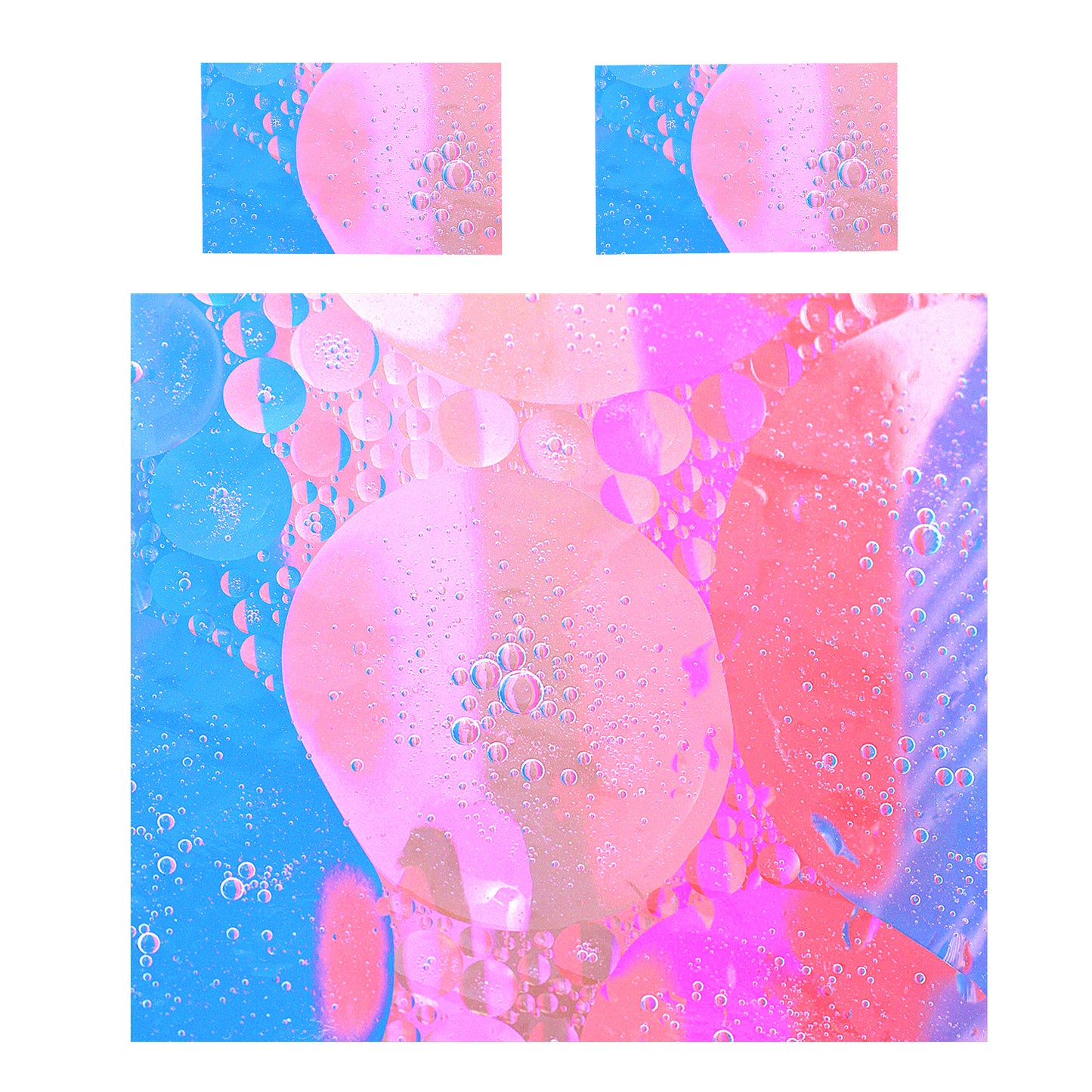 Liquid  Oil Mixed Color Whispers Duvet Cover Set