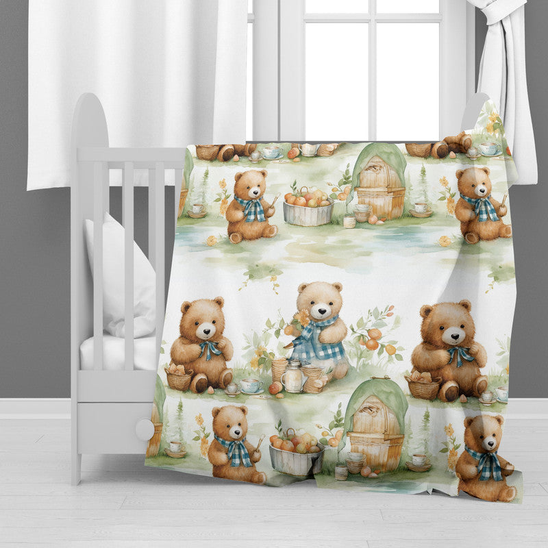 Little Bear Family Minky Blanket