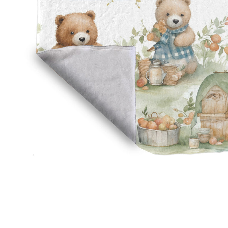 Little Bear Family Minky Blanket