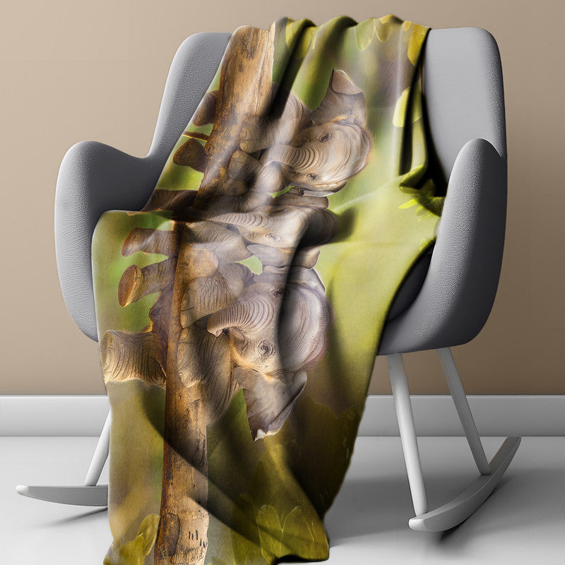 Little Elephants Light Weight Fleece Blanket