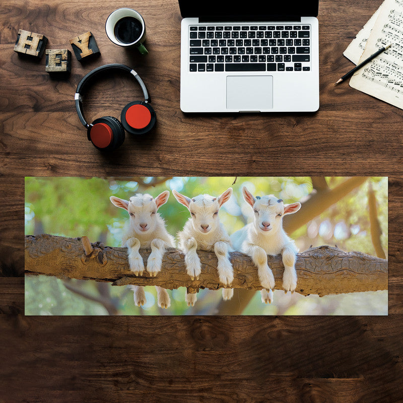 Goat Kids Large Desk Pad