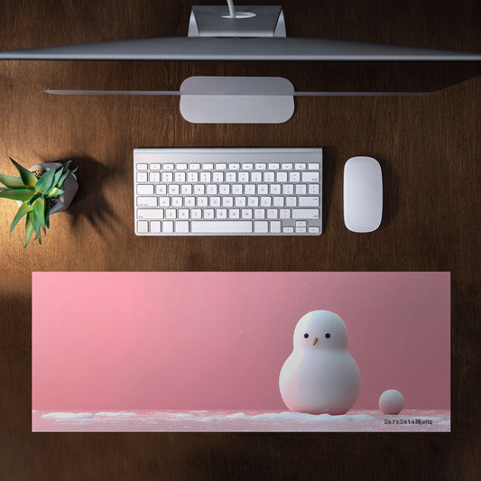 Little Snowman Large Desk Pad by Wikus Schalkwyk