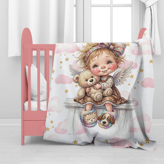 Little Angel Baby Fleece Blanket