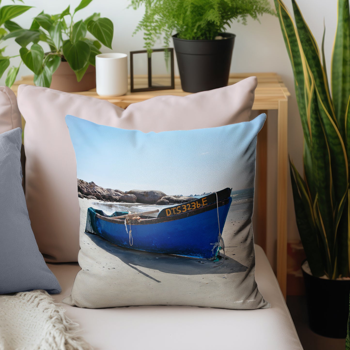 Little  Boat on Shores Luxury Scatter by Annette Heymans