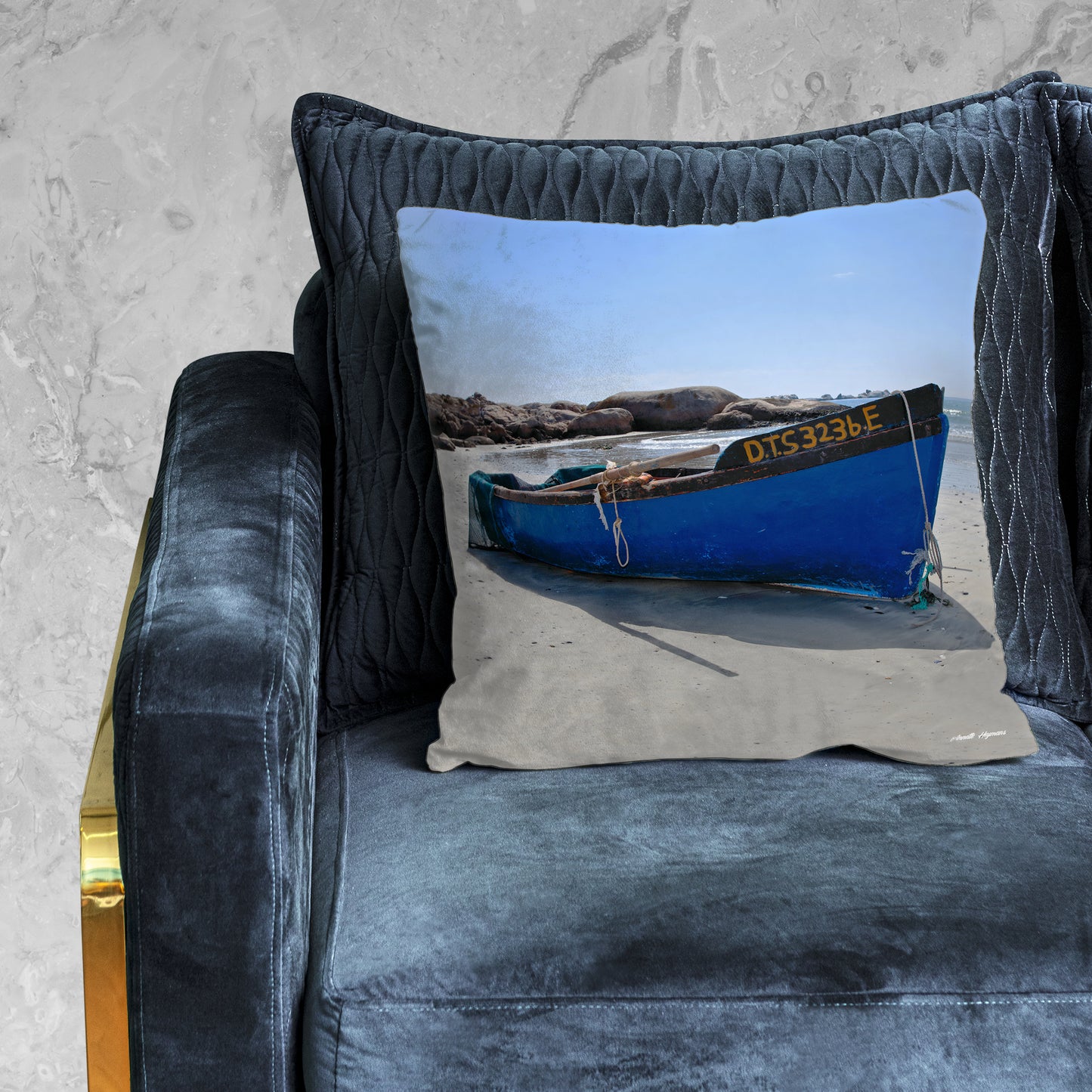 Little  Boat on Shores Luxury Scatter by Annette Heymans