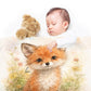 Little Fox Sitting Watercolor Baby Fleece Blanket by Nathan Pieterse
