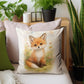 Little Fox Sitting Watercolor Kids Scatter by Nathan Pieterse
