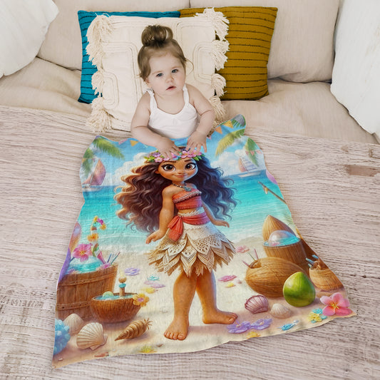 Living on an Island Toddler Fleece Blanket