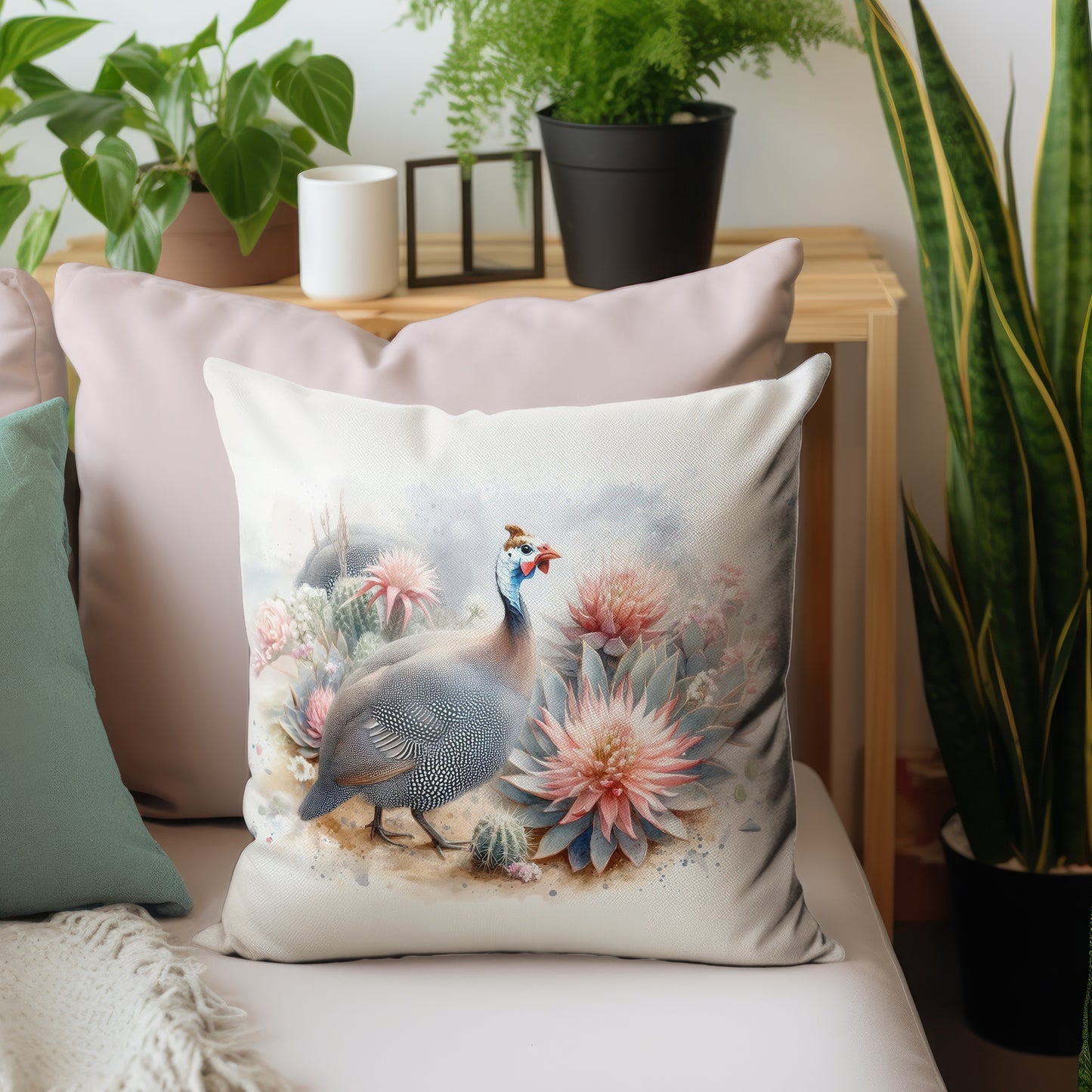 Lone Guinea Fowl Luxury Scatter