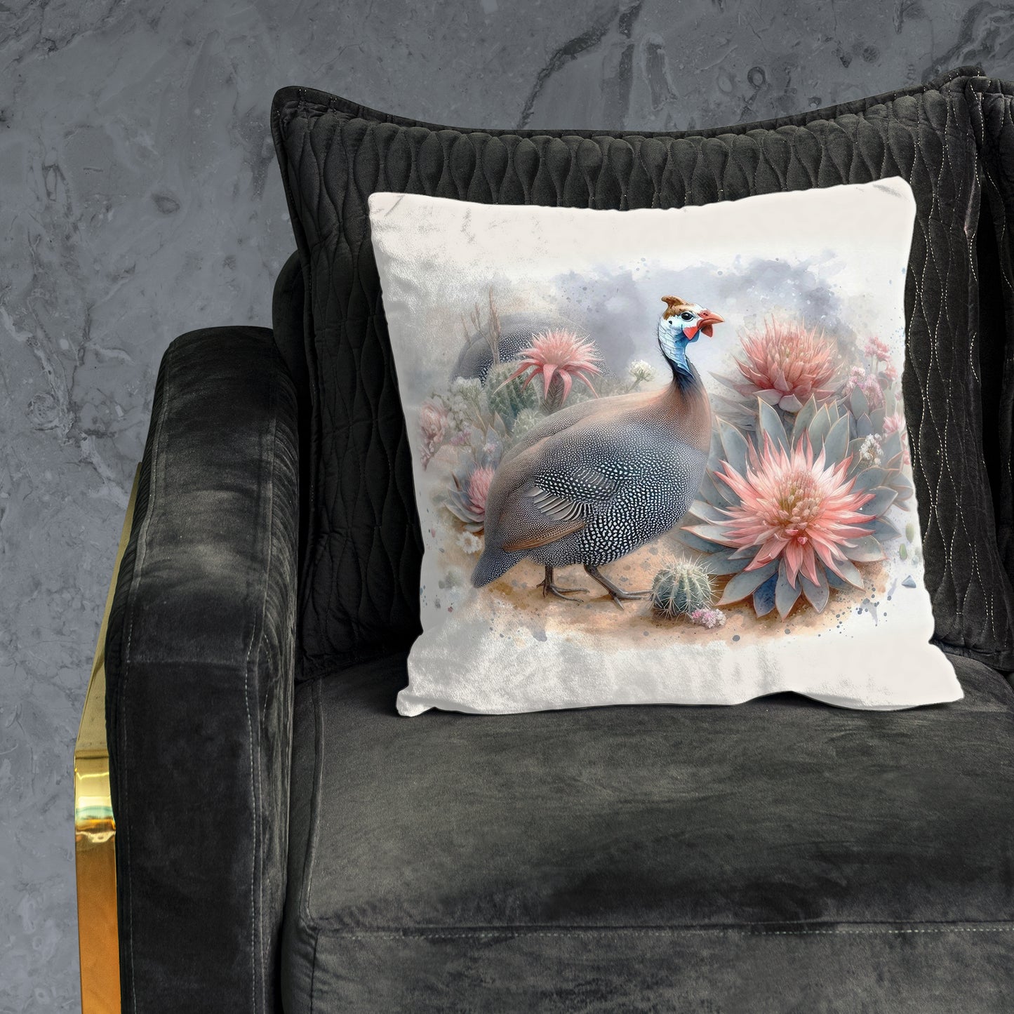 Lone Guinea Fowl Luxury Scatter