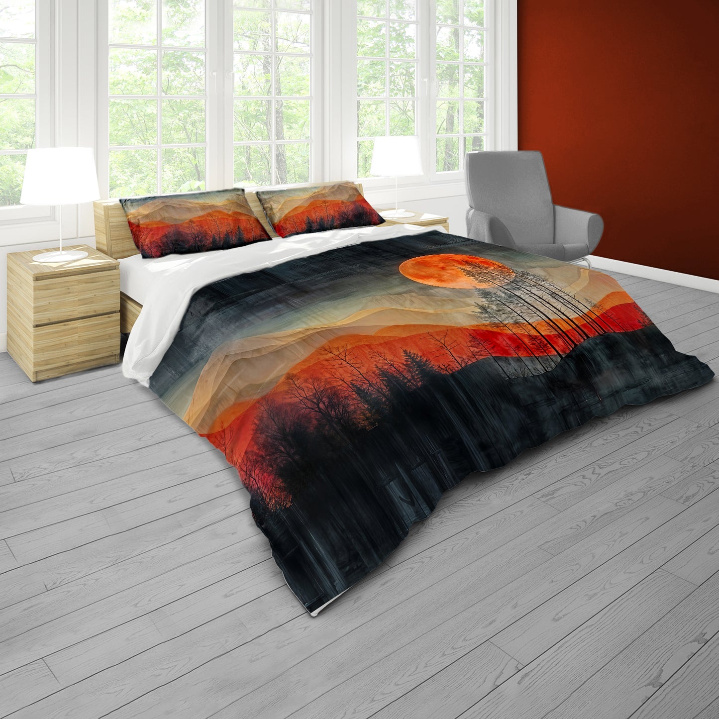 Lonely Moon Duvet Cover Set