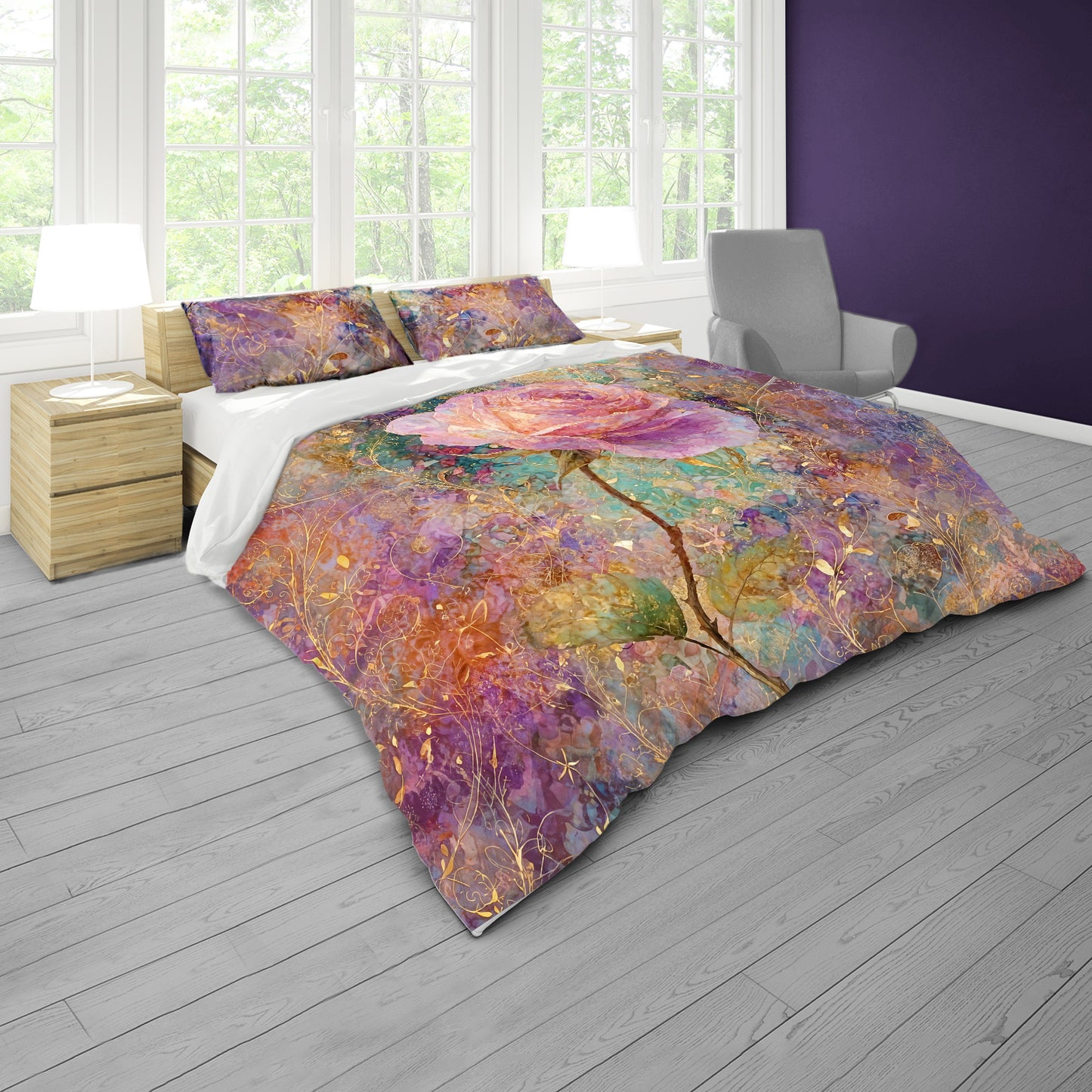 Lonesome Silkflower Duvet Cover Set