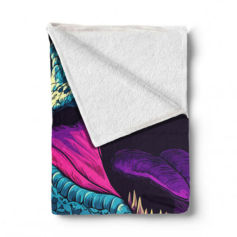 Loud Lizard Light Weight Fleece Blanket by Wikus Schalkwyk