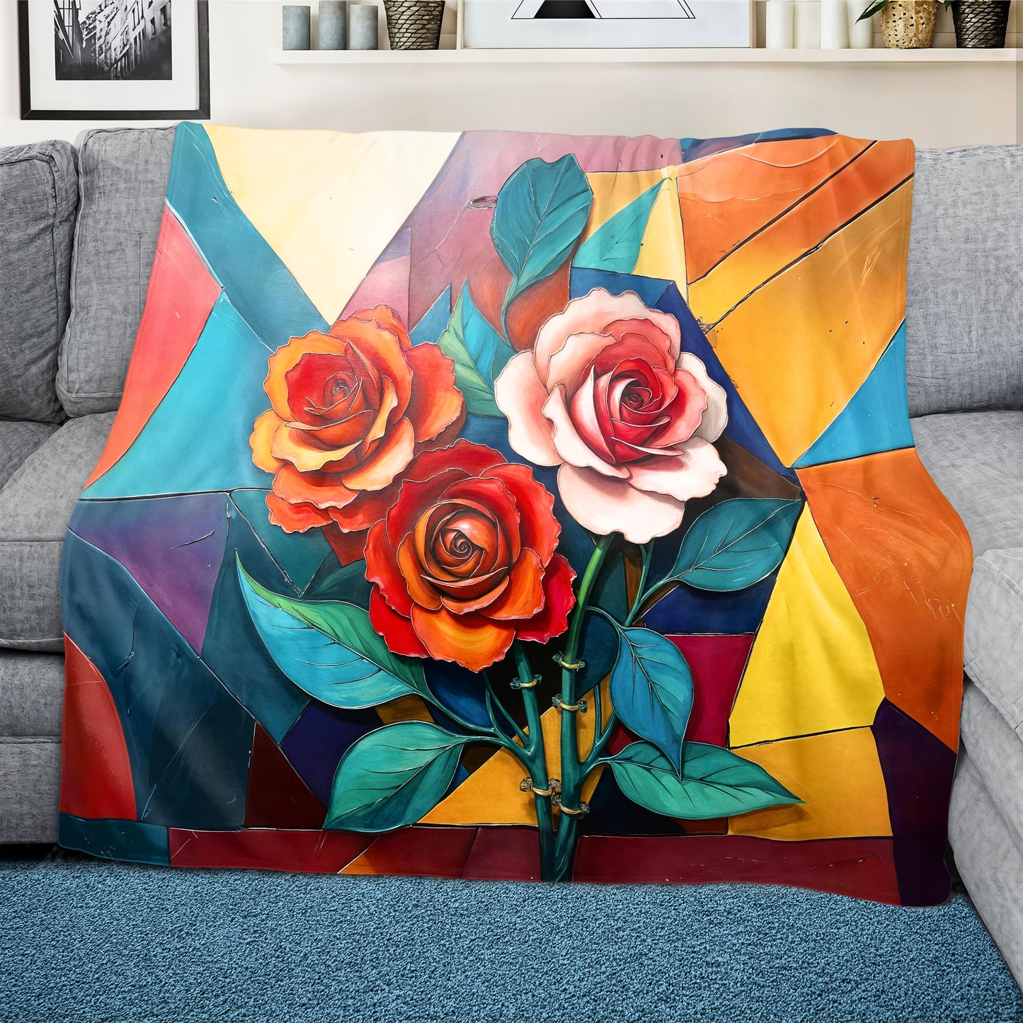 Love Of Roses Light Weight Fleece Blanket