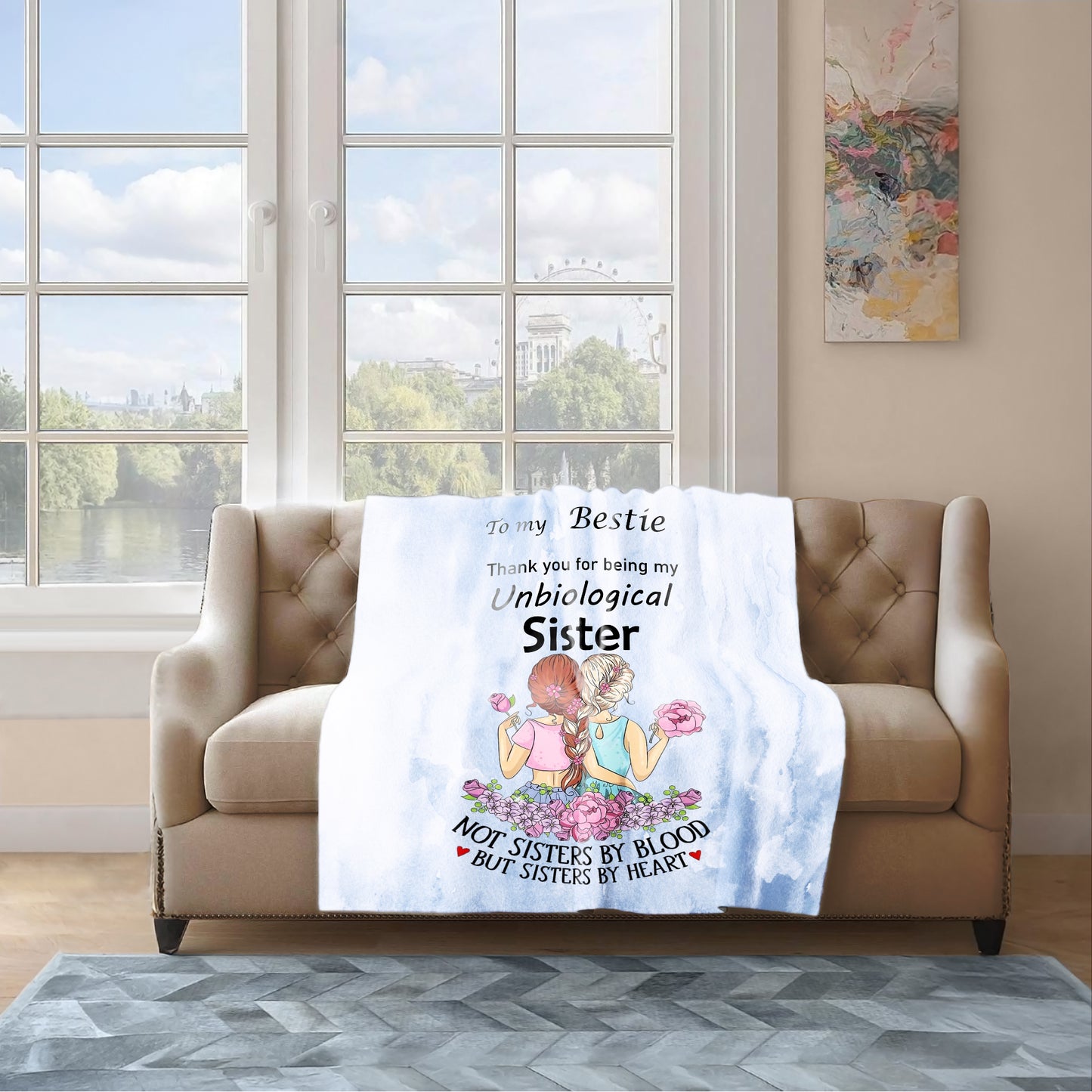 Love You Bestie Light Weight Fleece Blanket