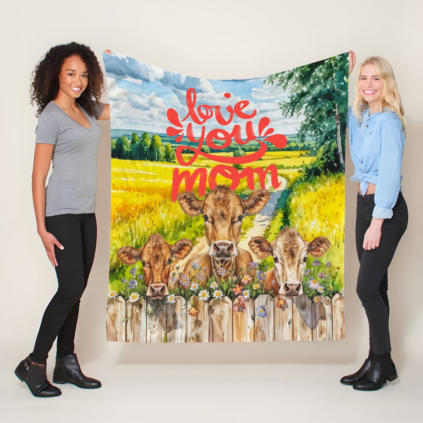 Love You Mom Light Weight Fleece Blanket