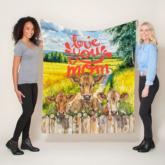 Love You Mom Light Weight Fleece Blanket