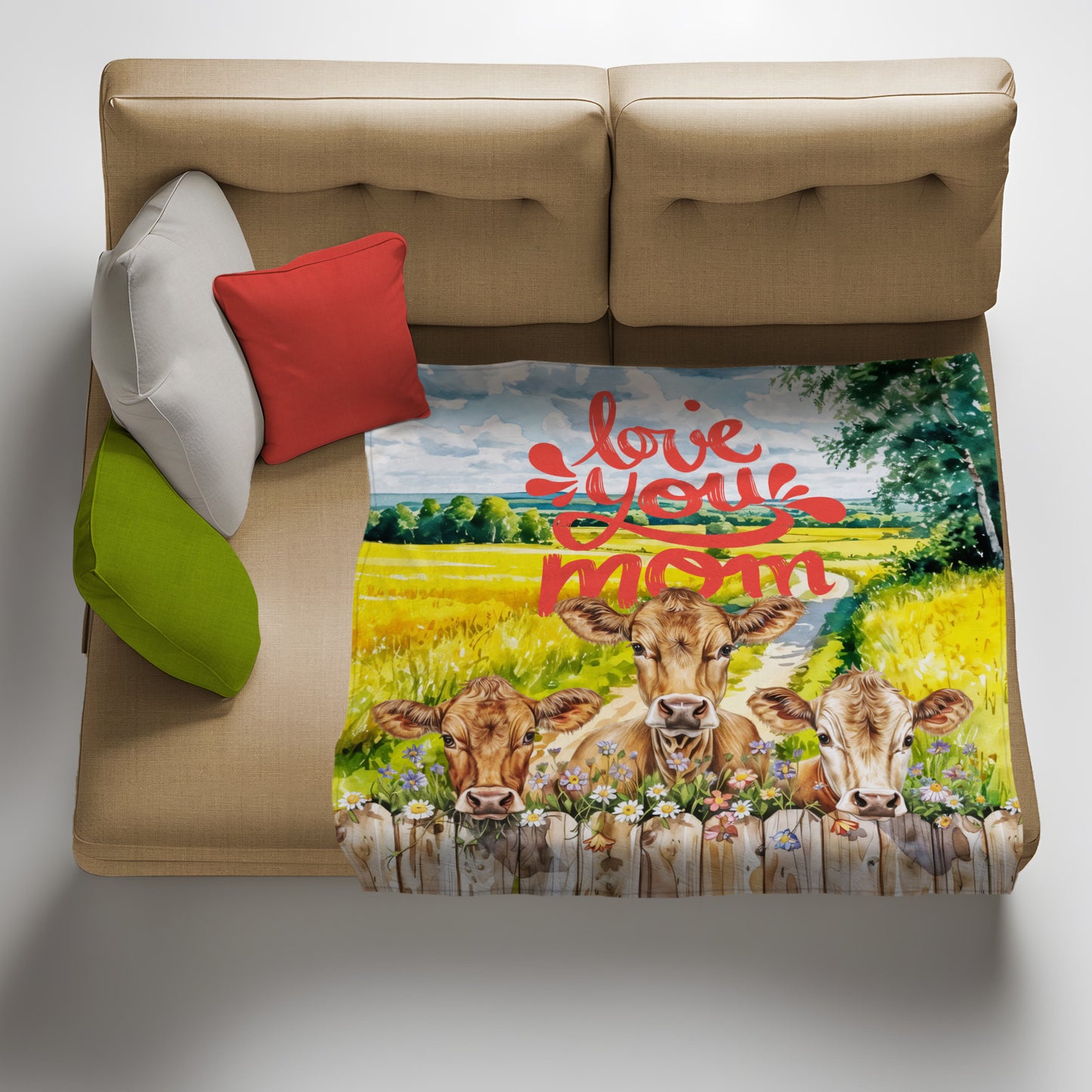 Love You Mom Light Weight Fleece Blanket