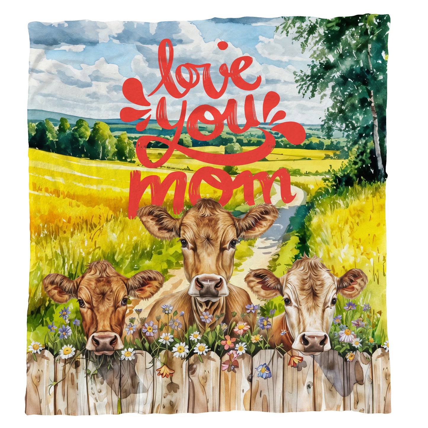 Love You Mom Light Weight Fleece Blanket