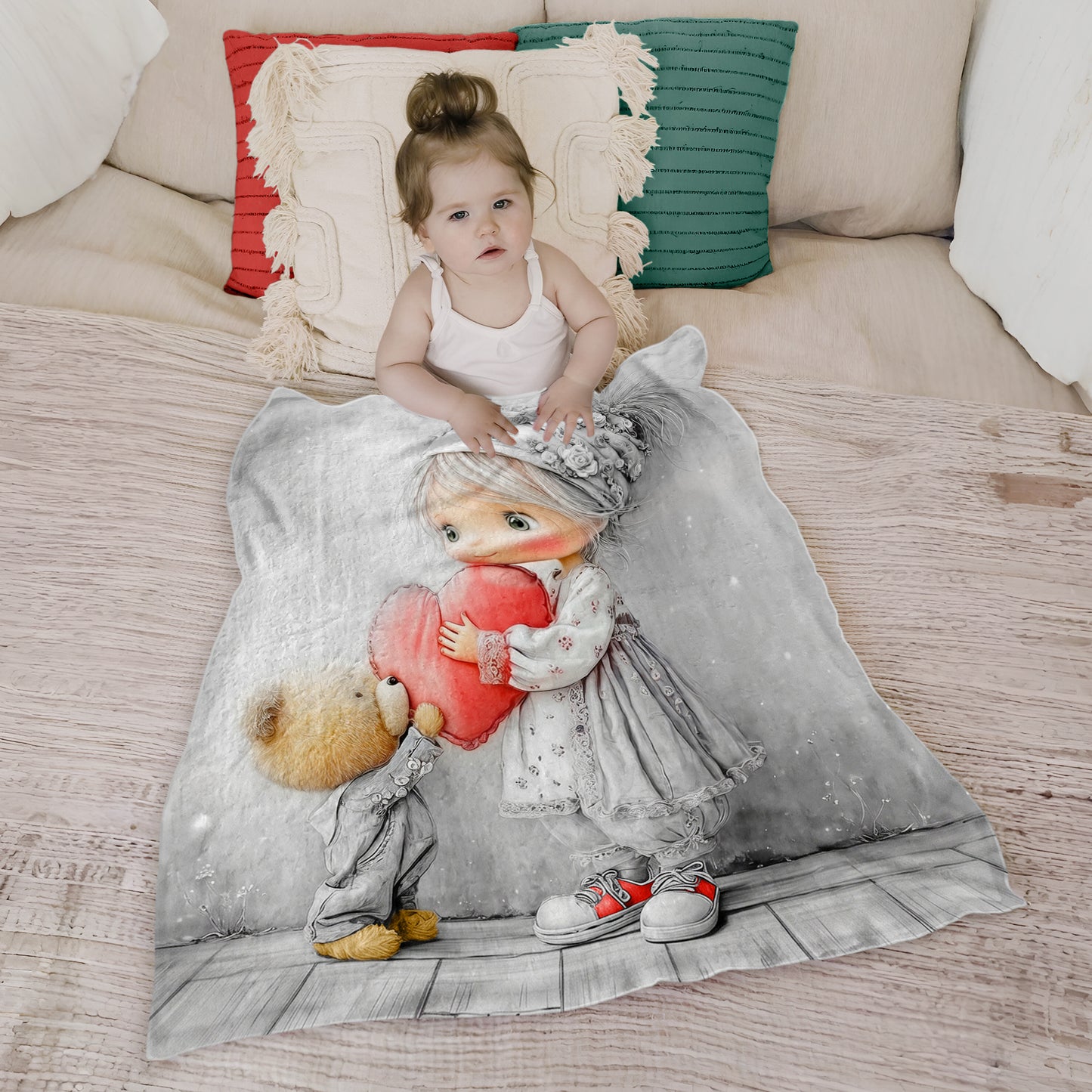 Love for a Little Friend Toddler Fleece Blanket