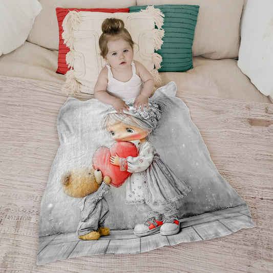 Love for a Little Friend Toddler Fleece Blanket