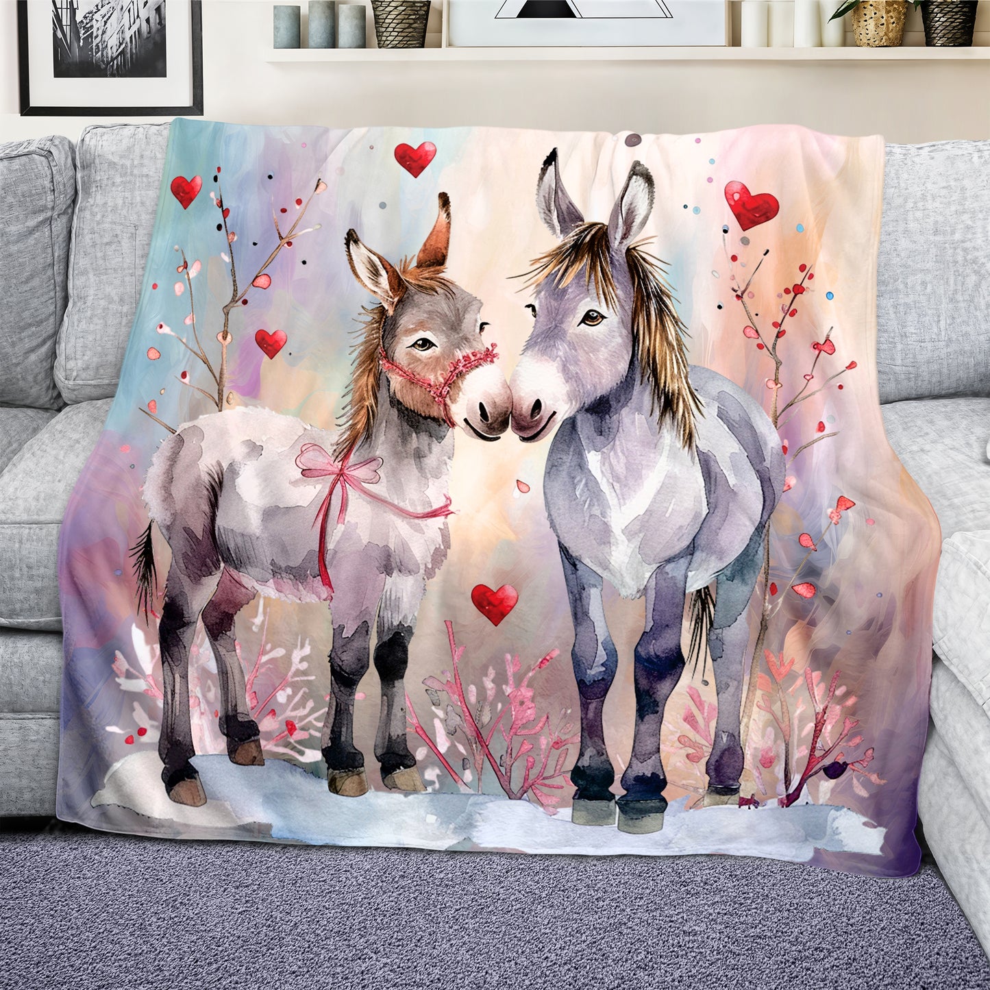Love is in the Air Light Weight Fleece Blanket