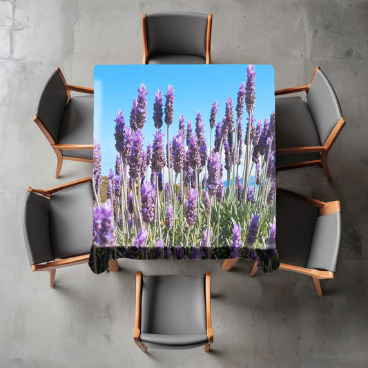 Lovely Lavenders Square Tablecloth by Annette Heymans