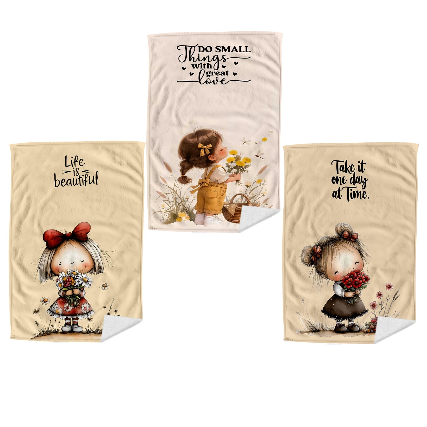 Lovely Girls Dish Cloth (Set of 3)