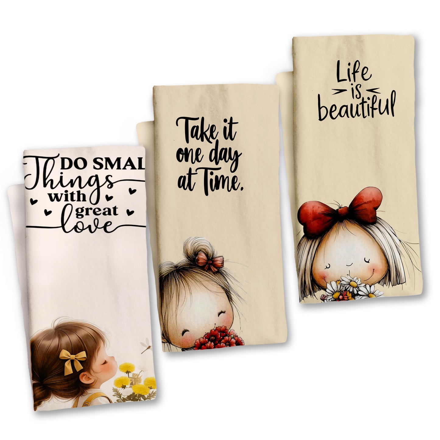 Lovely Girls Dish Cloth (Set of 3)