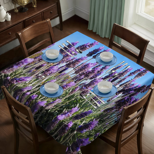 Lovely Lavenders Square Tablecloth by Annette Heymans