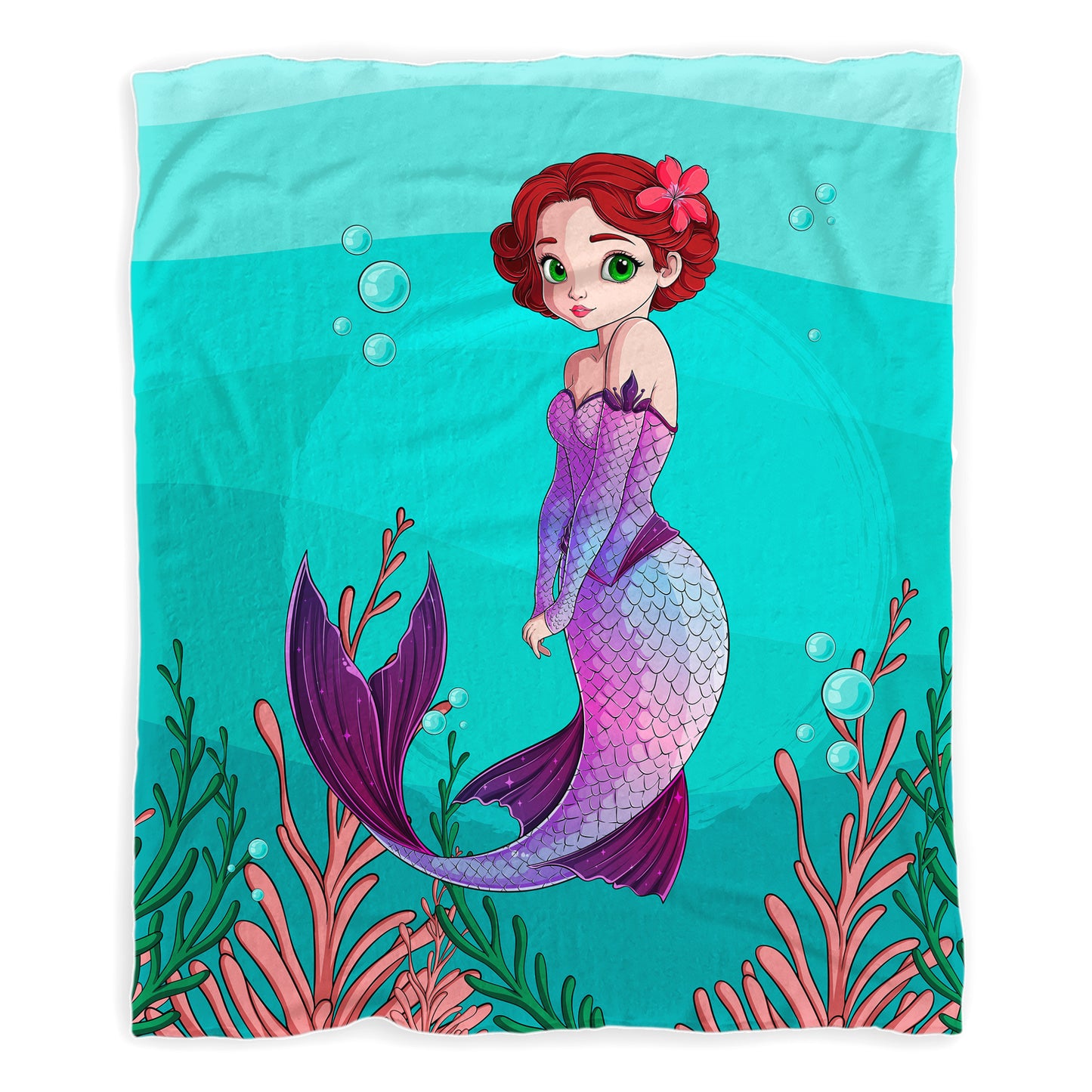 Loving Mermaid Baby Fleece Blanket