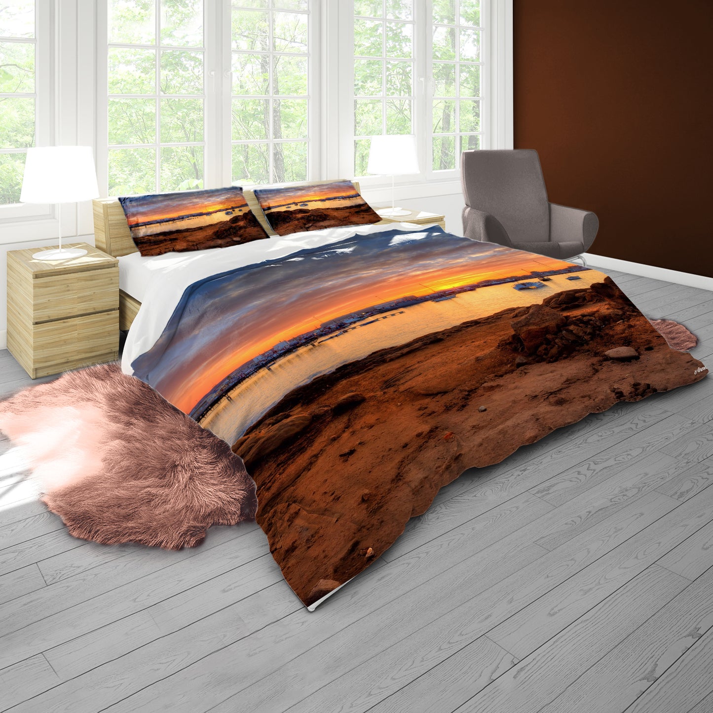 Luderitz Harbour Duvet Cover Set by Annette Heymans