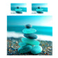 Luminous Aqua Stone Mound Duvet Cover Set