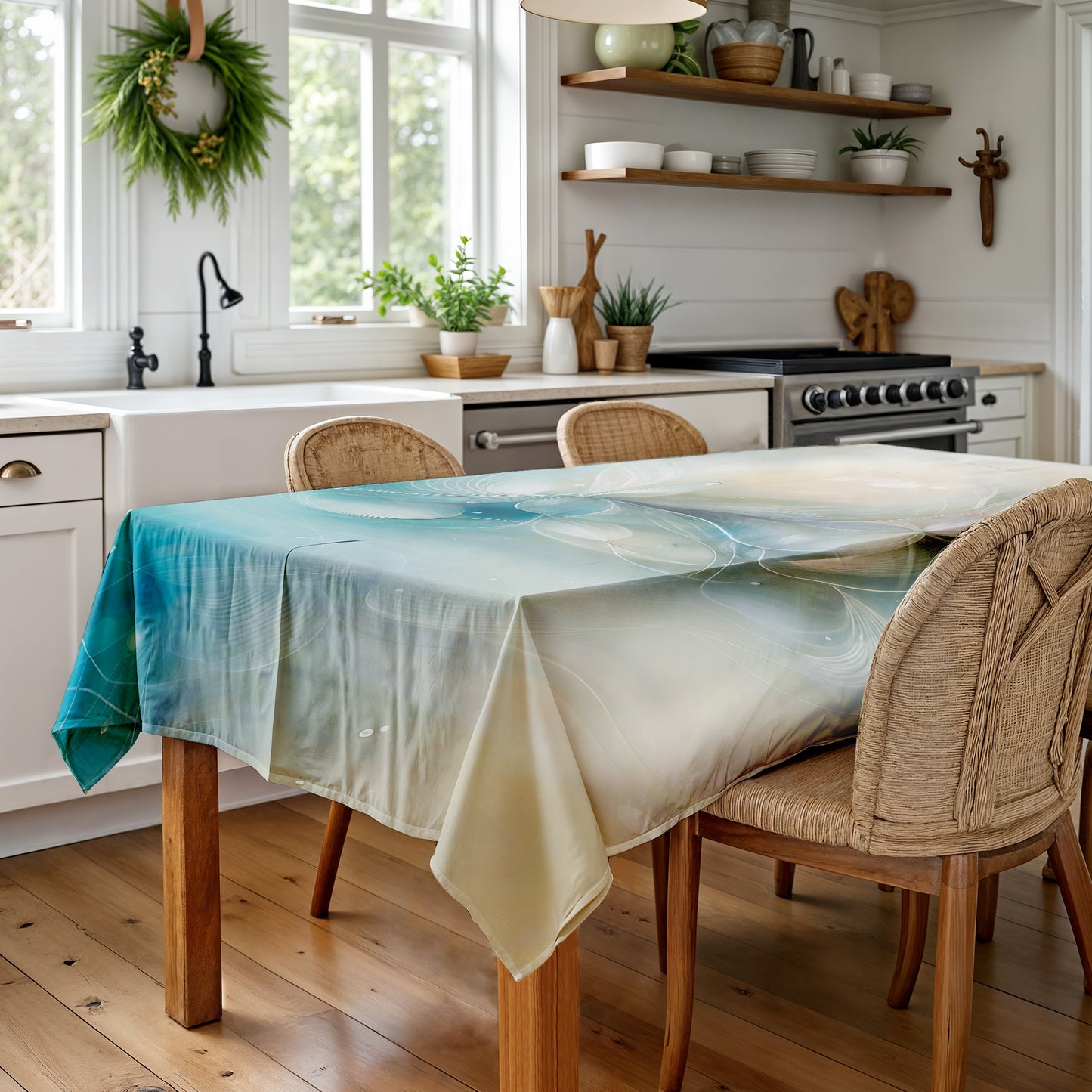 Luminous Bloomveil Rectangle Tablecloth