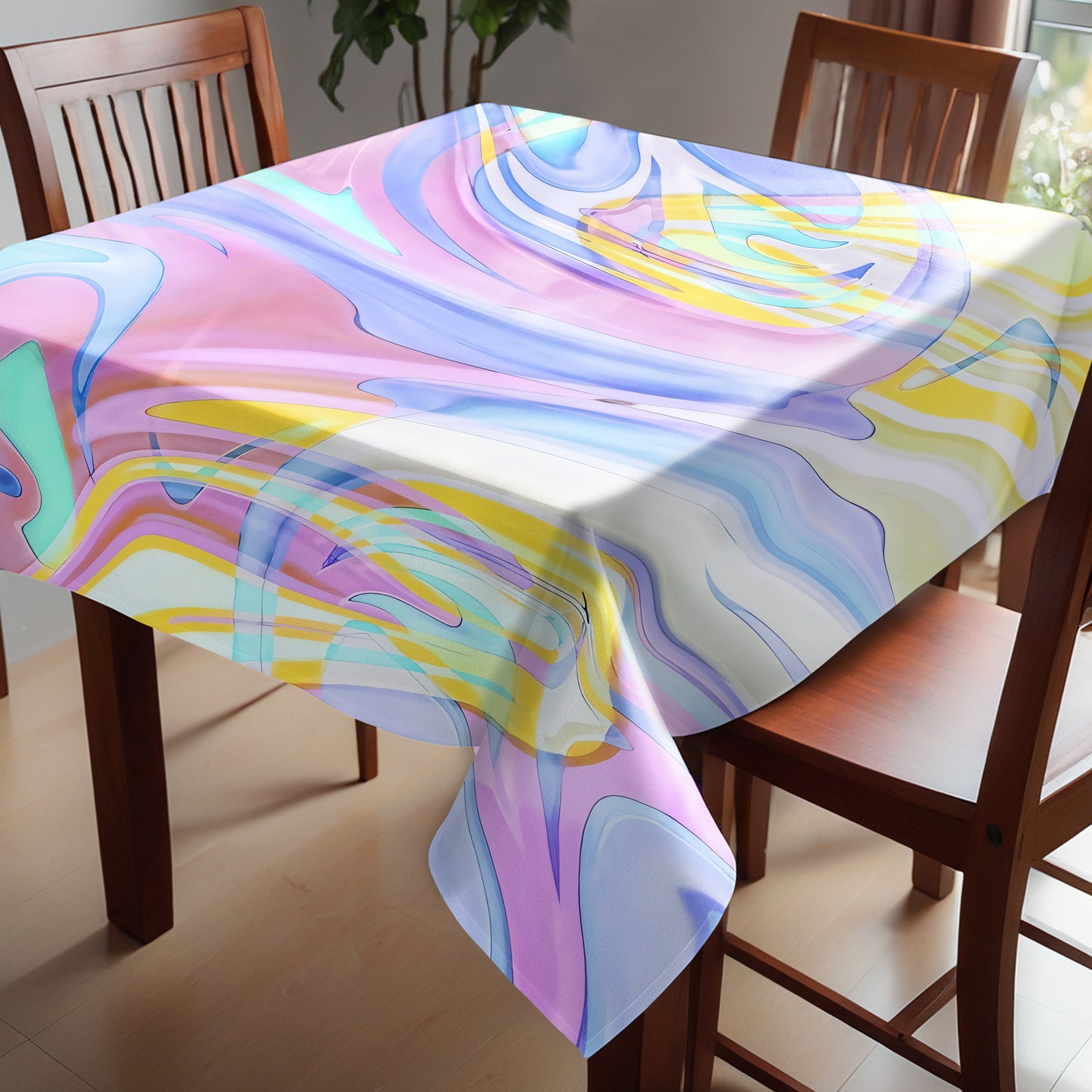 Luminous Drift Square Tablecloth