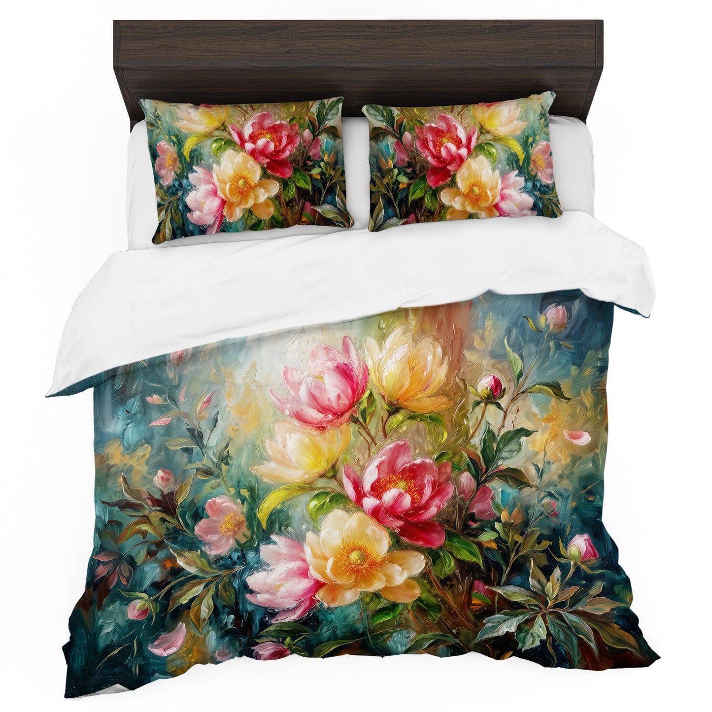 Luminous Peony Duvet Cover Set