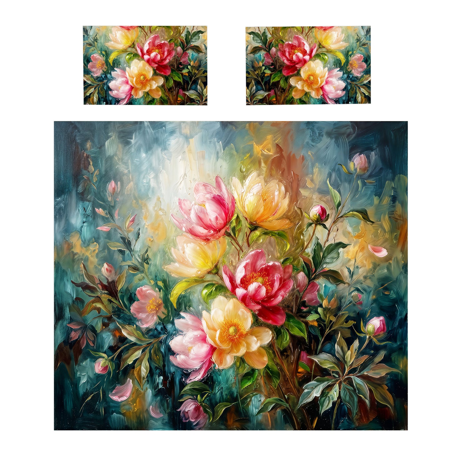 Luminous Peony Duvet Cover Set